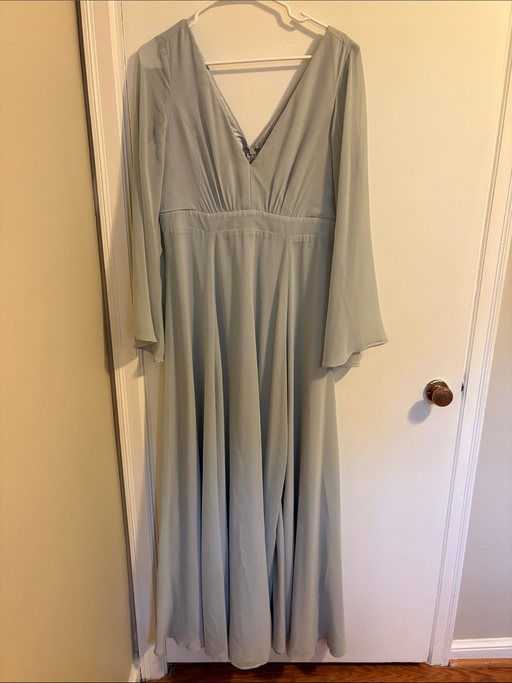 BHLDN Dove Gray Evening Dress